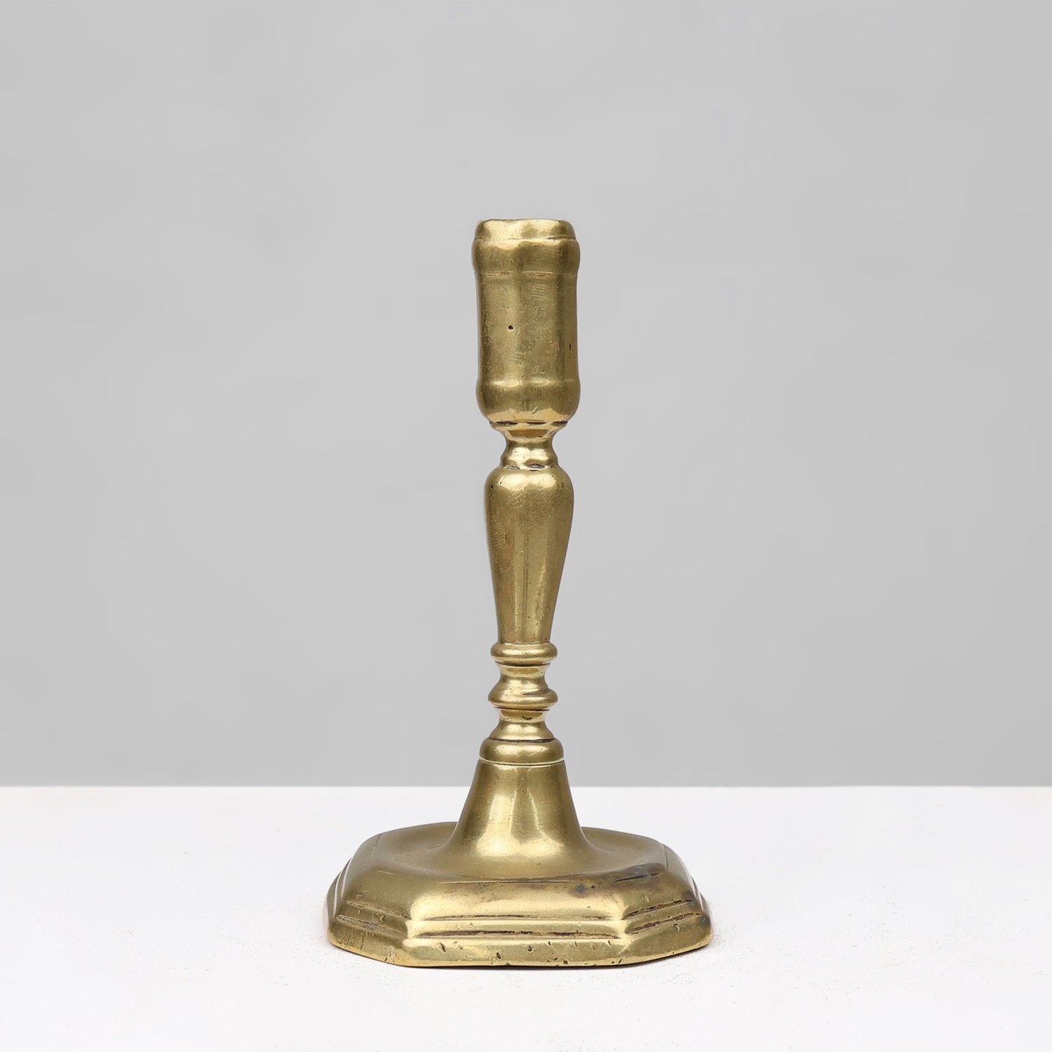 French antique Candlestick in bronze, 16th century-img